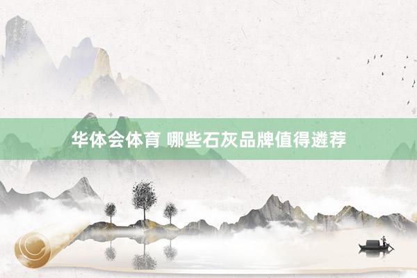 华体会体育 哪些石灰品牌值得遴荐