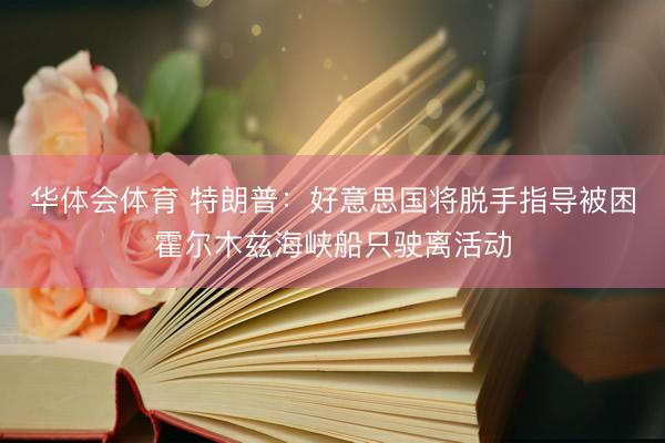 华体会体育 特朗普：好意思国将脱手指导被困霍尔木兹海峡船只驶离活动